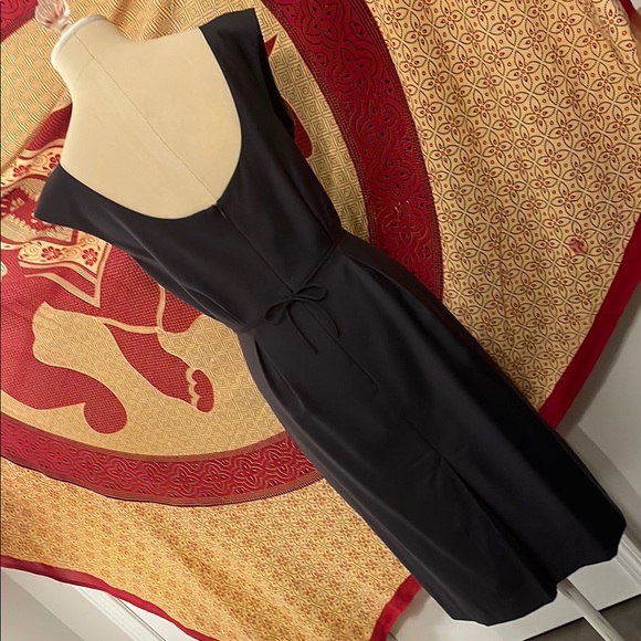 Dark gray J. Crew Sleeveless Bateau Sheath Midi Dress - Picture 3 of 7